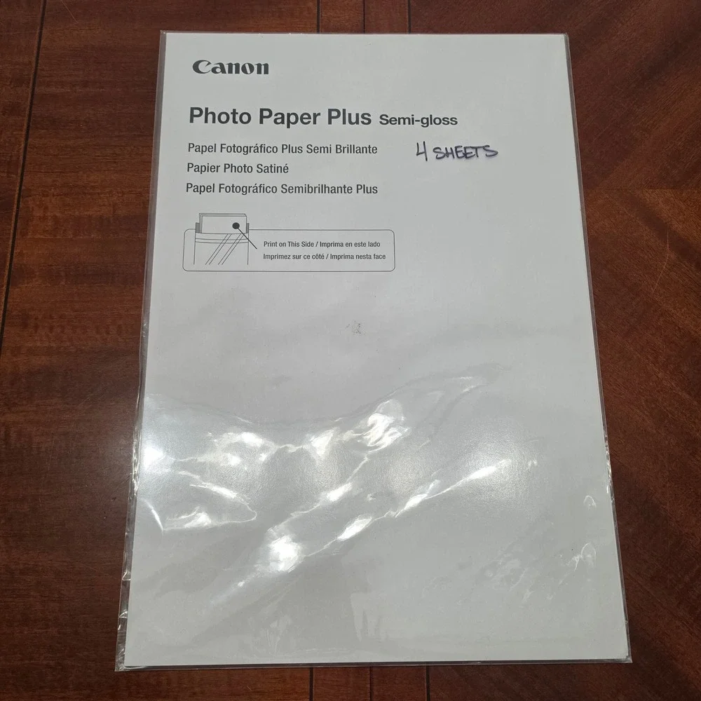 Canon Photo Paper 13x19 White Plus Semi-gloss SG-201 4 Sheets Inkjet Printing